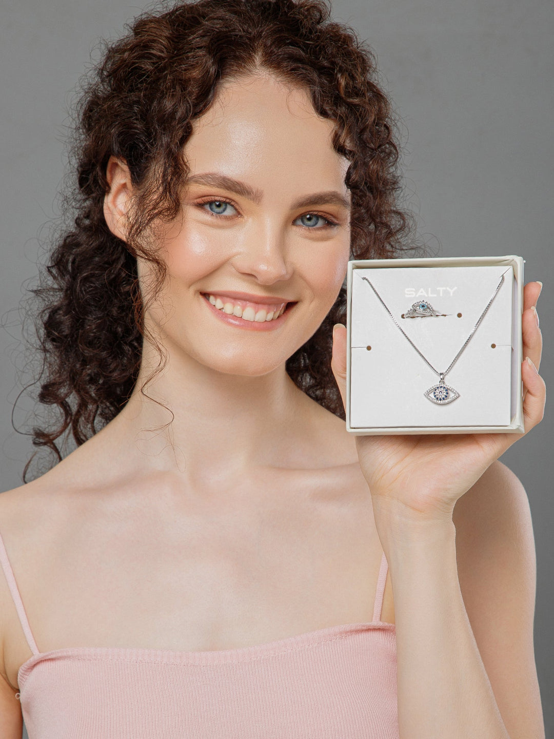 Silver Evil-Eye Box For Her