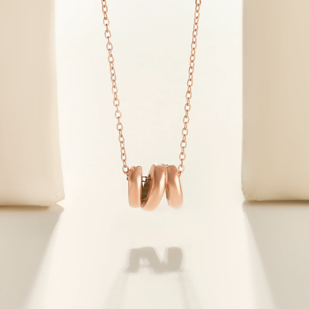 Swirl Rose Gold Necklace - Salty Accessories