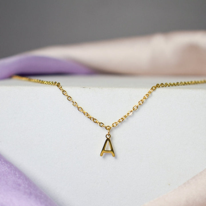 18K Gold Plated Personalized Initial Necklace Salty