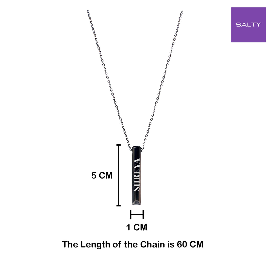 Personalised Polished Prism Pendant