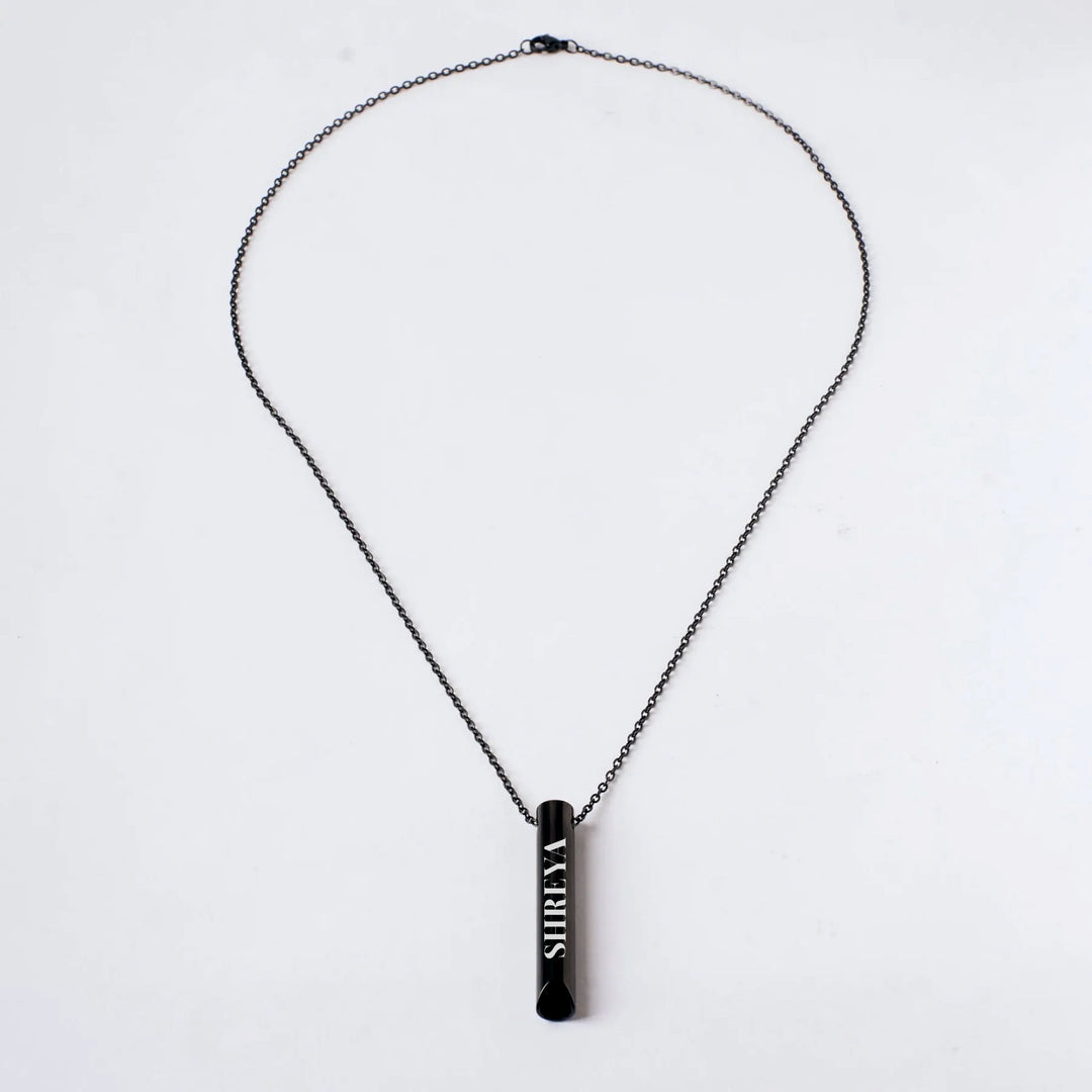 Personalised Polished Prism Pendant