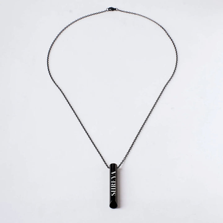 Personalised Polished Prism Pendant