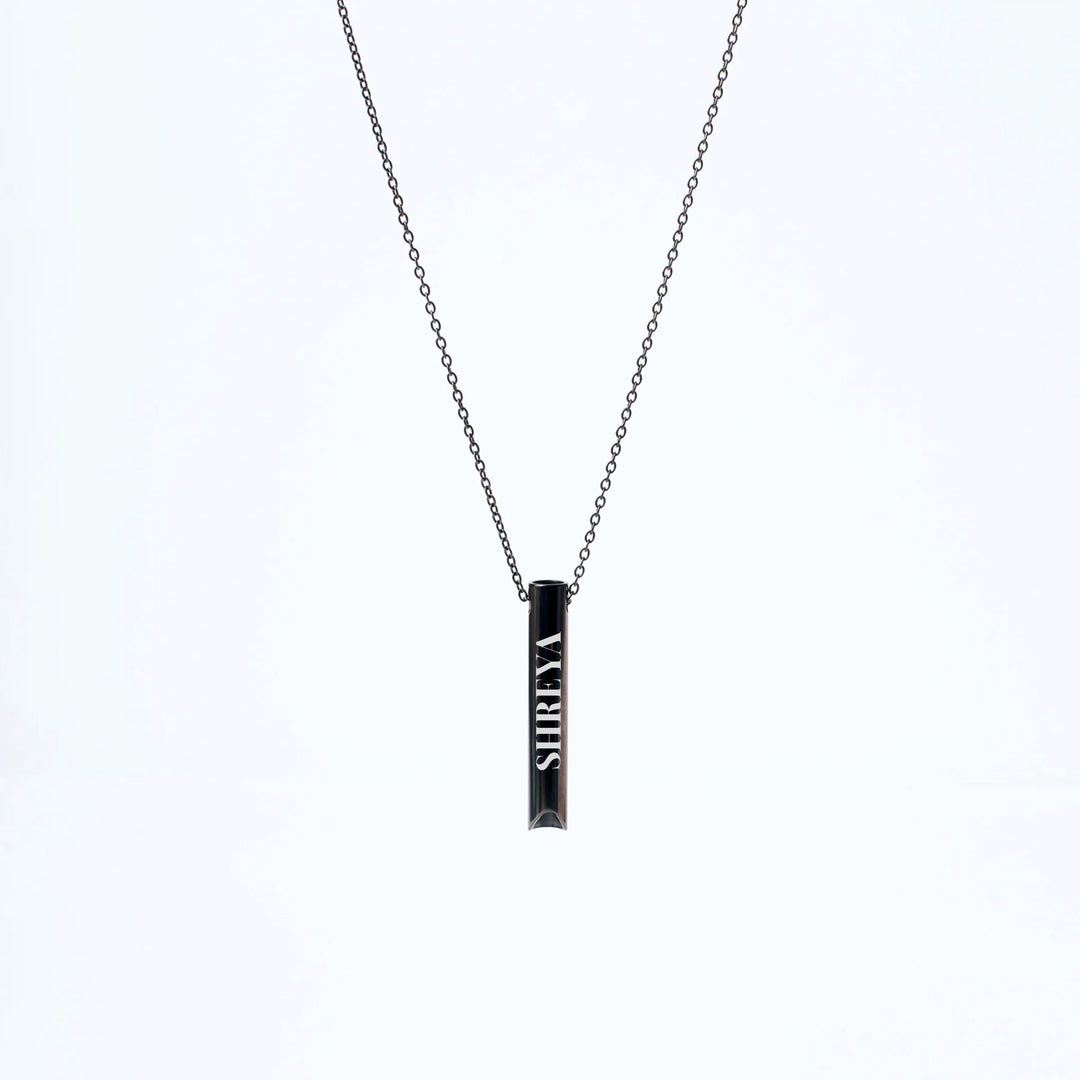 Personalised Polished Prism Pendant