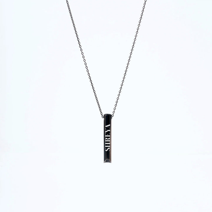 Personalised Polished Prism Pendant