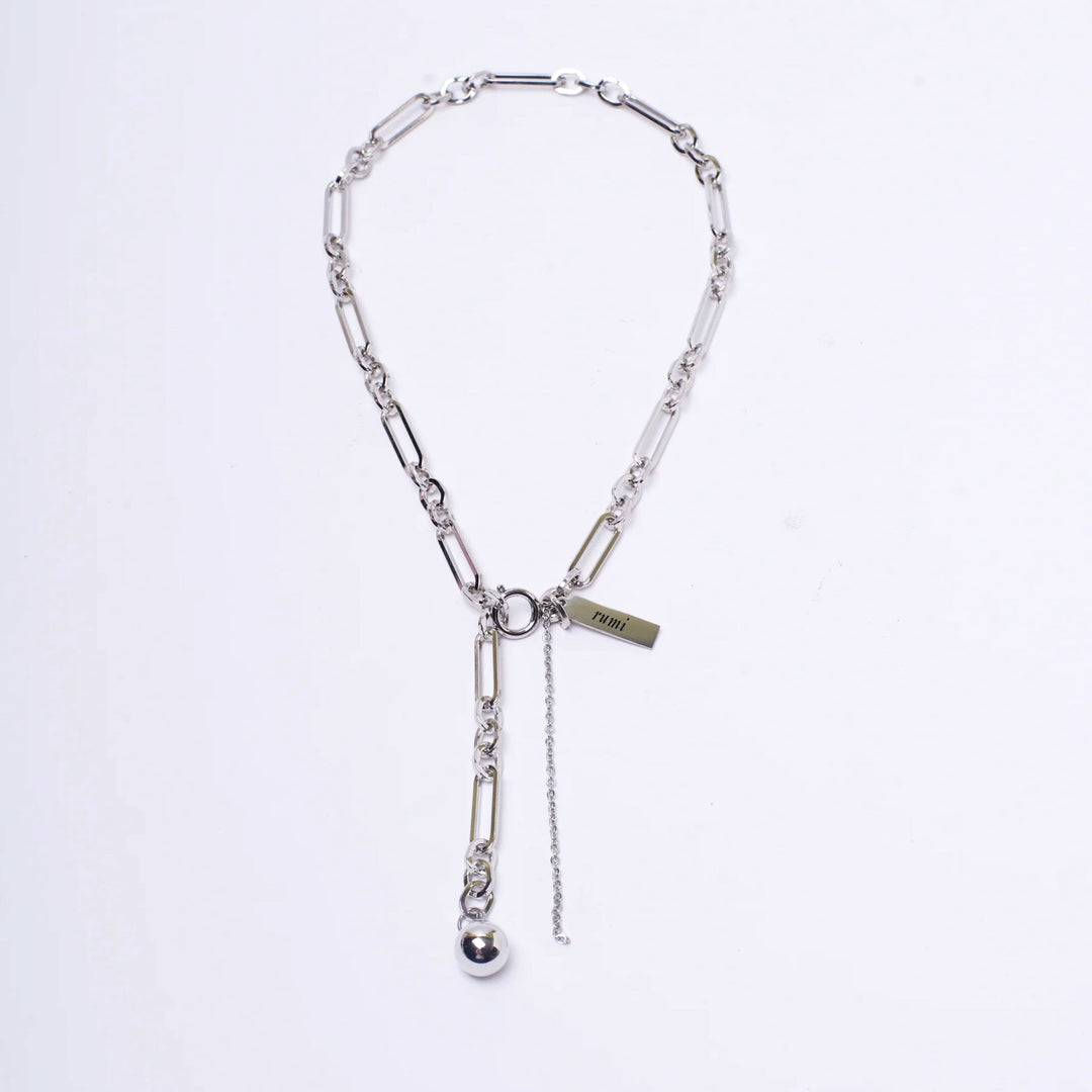 Personalised Sleek Silver Strata Necklace - Salty Accessories
