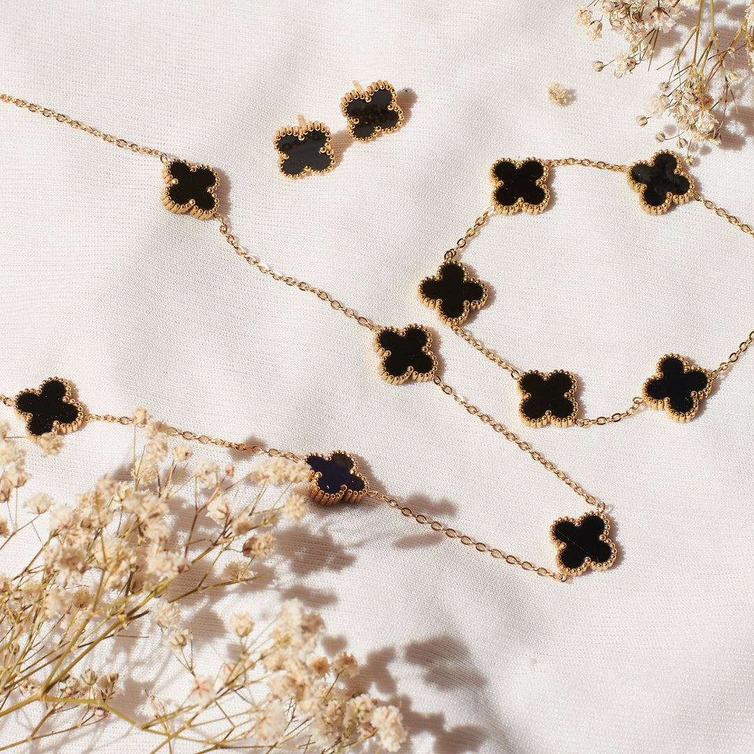 Midnight Clover Affair Jewellery Set - Salty Accessories