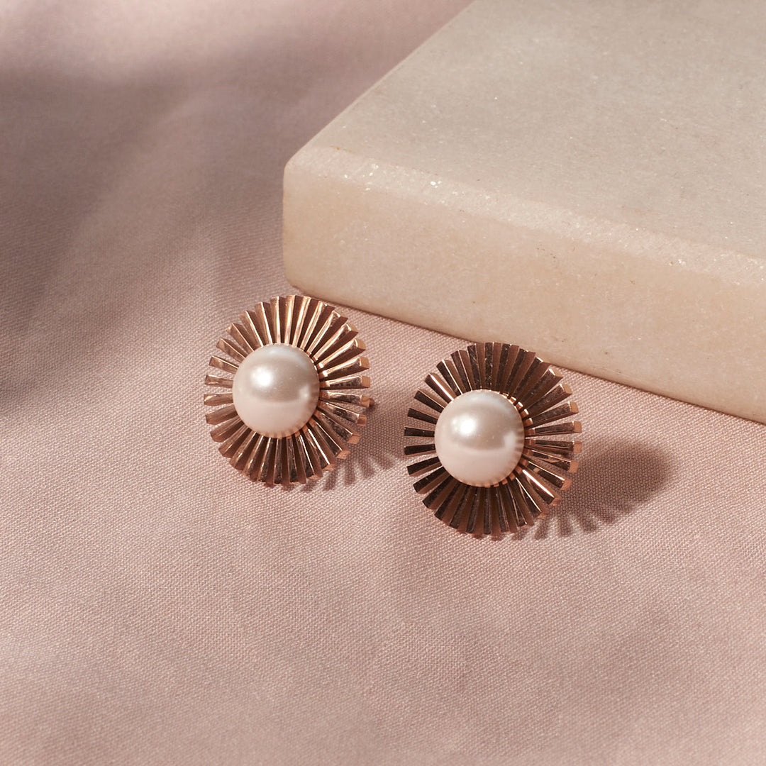 Oceanic Opulence Earrings - Rose Gold - Salty Accessories