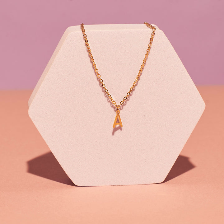 18K Gold Plated Personalized Initial Necklace Salty